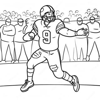 Joe Burrow In Action Coloring Page 81467-23178