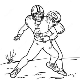 Joe Burrow In Action Coloring Page 81467-23179