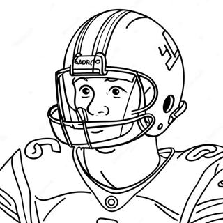 Joe Burrow In Action Coloring Page 81467-23180