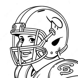 Joe Burrow With Helmet Coloring Page 81469-23186