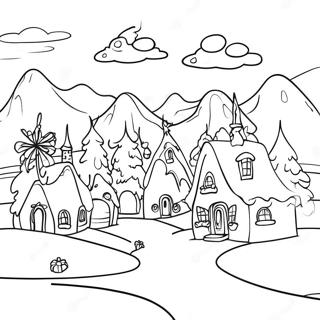 Whoville Village Landscape Coloring Page 81496-23210