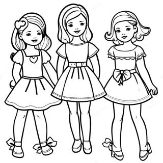 Paper Dolls Coloring Pages