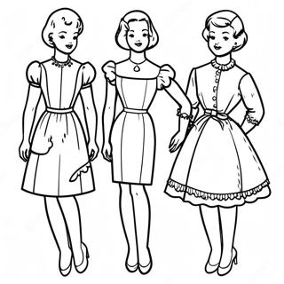 Vintage Paper Dolls Coloring Page 81518-23219