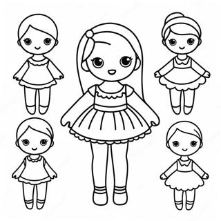 Cute Paper Dolls Coloring Page 81519 23221