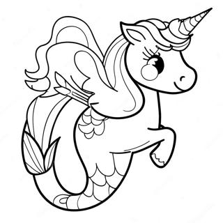 Mermaid Unicorn Coloring Page 81542-23234