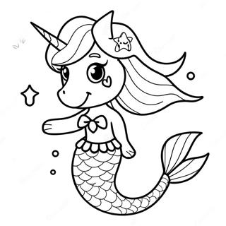 Mermaid Unicorn Coloring Page 81542-23235