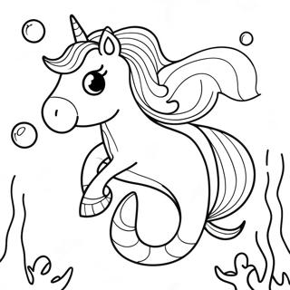 Majestic Mermaid Unicorn Underwater Coloring Page 81545 23245