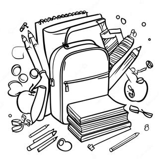 School Supplies Coloring Pages