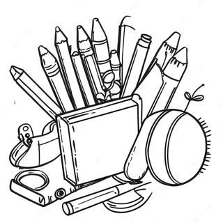 School Supplies Coloring Page 81568-23254