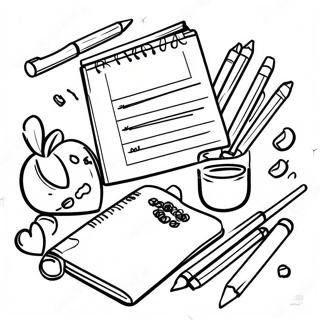 School Supplies Coloring Page 81568-23255