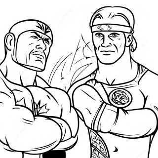 Wwe Superstars In Action Coloring Page 81595-23278