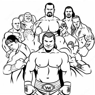 Wwe Wrestlers Celebrating Victory Coloring Page 81598-23290