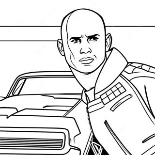 Dominic Toretto In Action Coloring Page 81622 23303