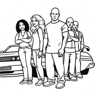 Fast And Furious Family Coloring Page 81624 23309