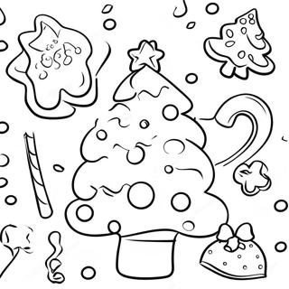 Cute Christmas Tree Cookies Coloring Page 81649-23325