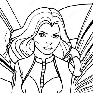 Dynamic Black Widow Coloring Page 81702-23369