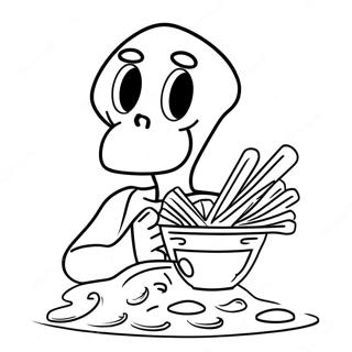 Papyrus With Spaghetti Coloring Page 81726-23383