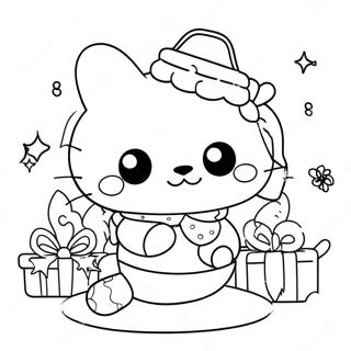 Christmas Sanrio Coloring Pages