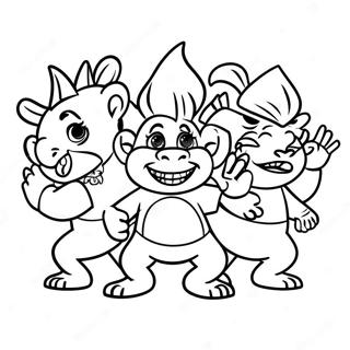 Trolls Dancing In Harmony Coloring Page 81778-23428