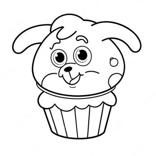 Playful Bluey Muffin Coloring Page 81802-23441