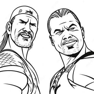 Wwe Superstars In Action Coloring Page 81904-23517