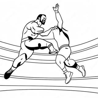 Wwe Wrestler Jumping On Opponent Coloring Page 81930-23538