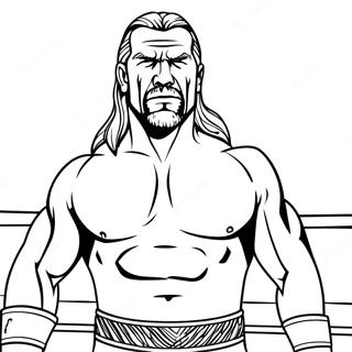 Triple H In The Ring Coloring Page 81933 23552