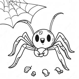 Creepy Halloween Spider Coloring Page 82162-23717