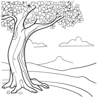 Charming Cherry Blossom Tree Coloring Page 82190-23780