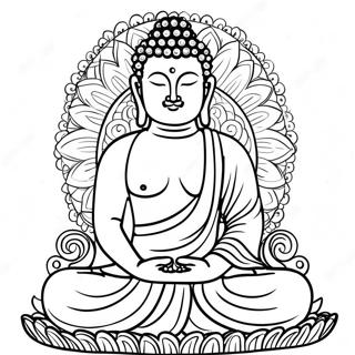 Peaceful Buddha Coloring Page 82213-23785