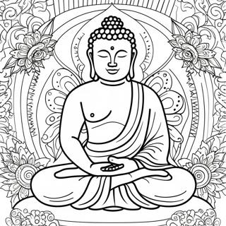 Peaceful Buddha Coloring Page 82213-23786