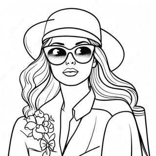 Fashionable Chic Coloring Pages