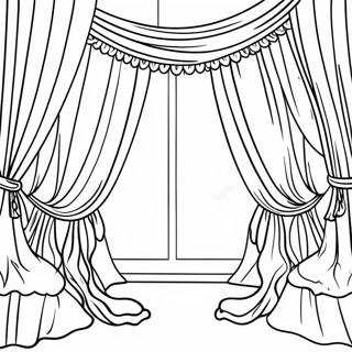 Luxurious Velvet Drapes Coloring Page 82342 23890