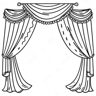 Luxurious Velvet Drapes Coloring Page 82342 23891