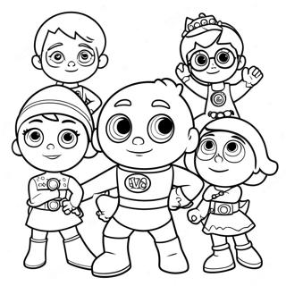 Super Why And Friends Coloring Page 82367-23905