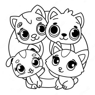 Lps Friends In A Circle Coloring Page 82422-23958
