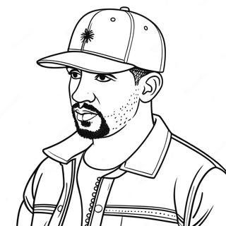 Drake With A Cool Hat Coloring Page 82444-23966