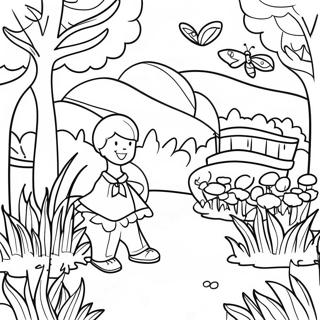 Colorful Spring Garden Coloring Page 82548-24045