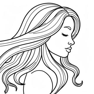 Long Flowing Hair Coloring Page 82600-24089