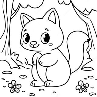 Charming Woodland Creatures Coloring Page 82652 24138