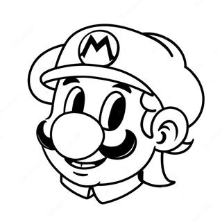 Mario With Santa Hat Coloring Page 82752-24205