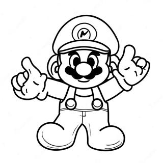 Mario With Santa Hat Coloring Page 82752-24206