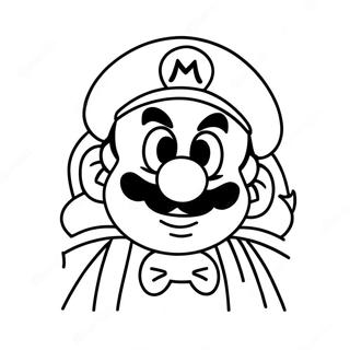 Mario With Santa Hat Coloring Page 82752-24208