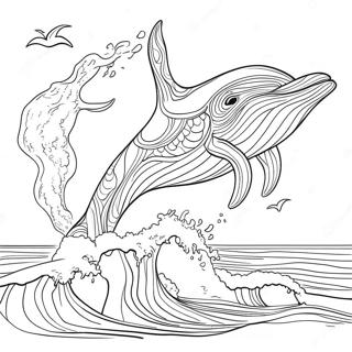 Majestic Whale Breaching Coloring Page 82806 24255