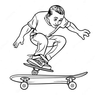 Cool Skateboard Tricks Coloring Page 82856-24288