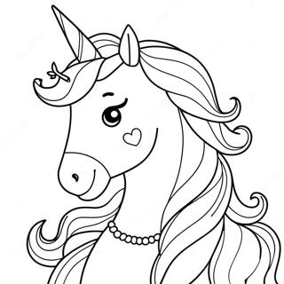 Unicorn Princess Coloring Pages