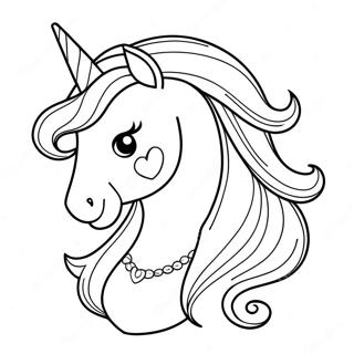 Sparkling Unicorn Princess Coloring Page 82882-24307