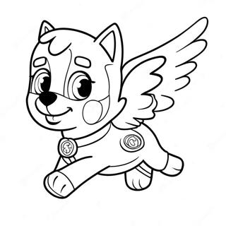 Skye Flying Paw Patrol Coloring Page 829-1459