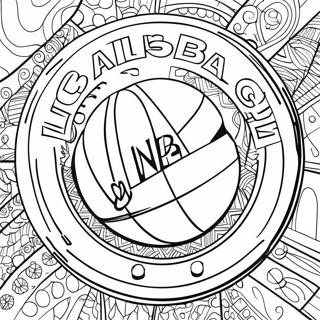 Nba Logo Coloring Page 83036-24422