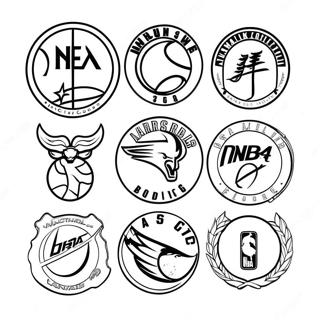 Colorful Nba Team Logos Coloring Page 83037-24425